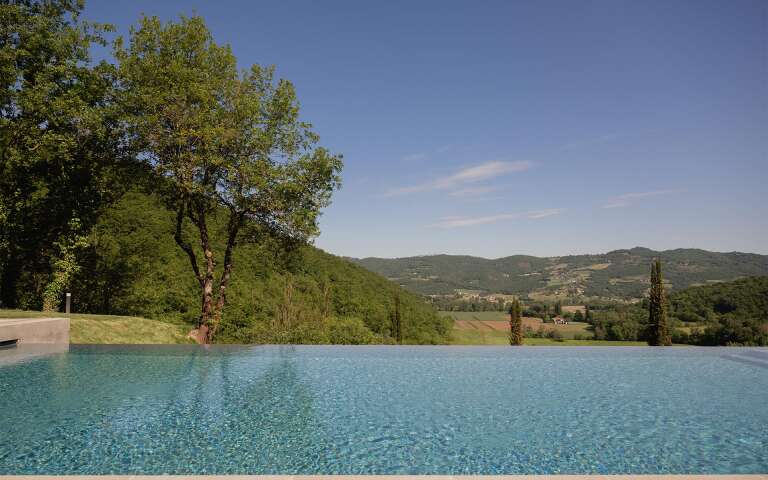 infinity pool with stunning view